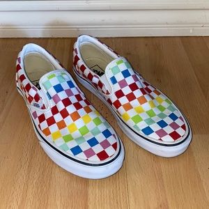 Rainbow Checker Vans